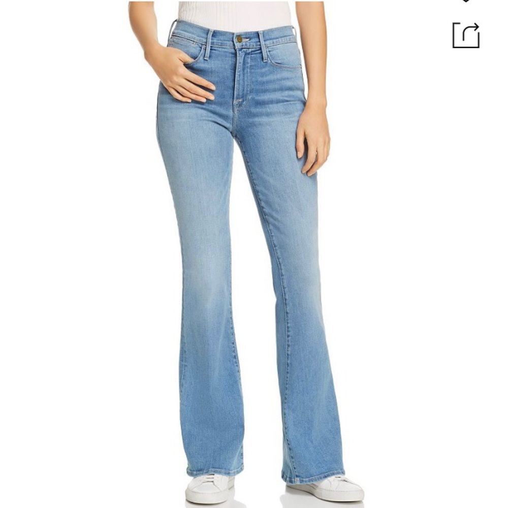 Frame Le High Flare in Free Bird
